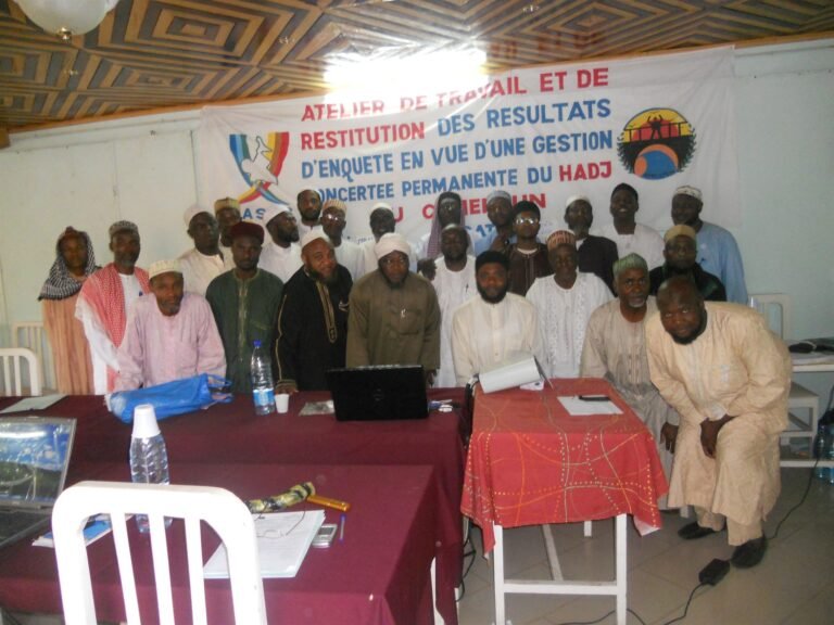 Participants à l’atelier de travail et de restitution des résultats d’enquête en vue d’une gestion concertée permanente du Hadj au Cameroun